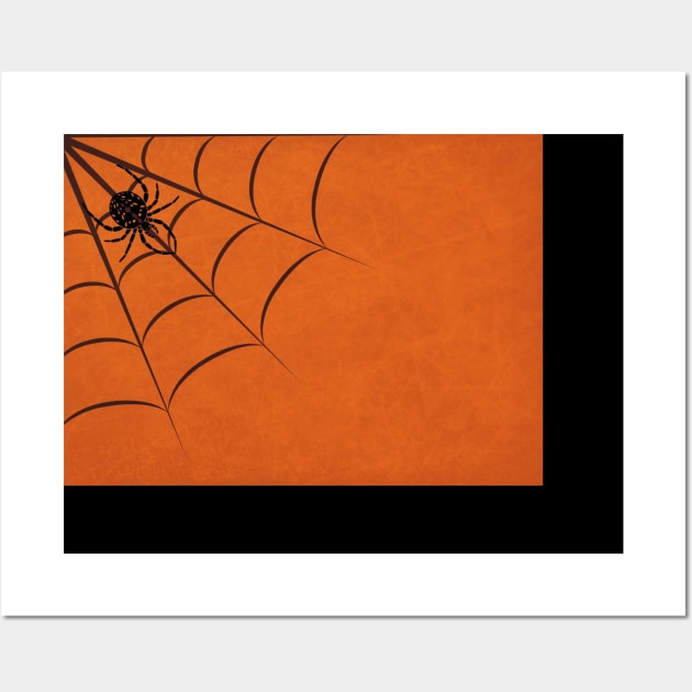 Halloween Spider On Web Wall Art by holidaystore